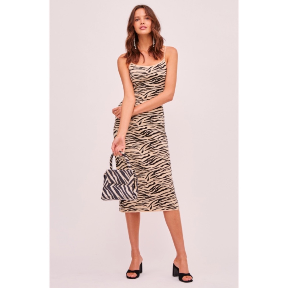 Finders Keepers Tiger Knit Midi Dress